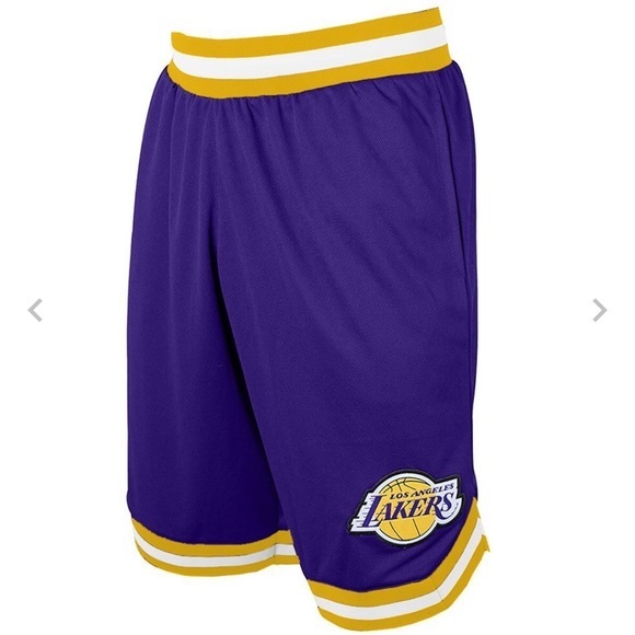 NBA Lakers LaBron James Basketball Short Purple XL & Large NWT - Picture 1 of 12